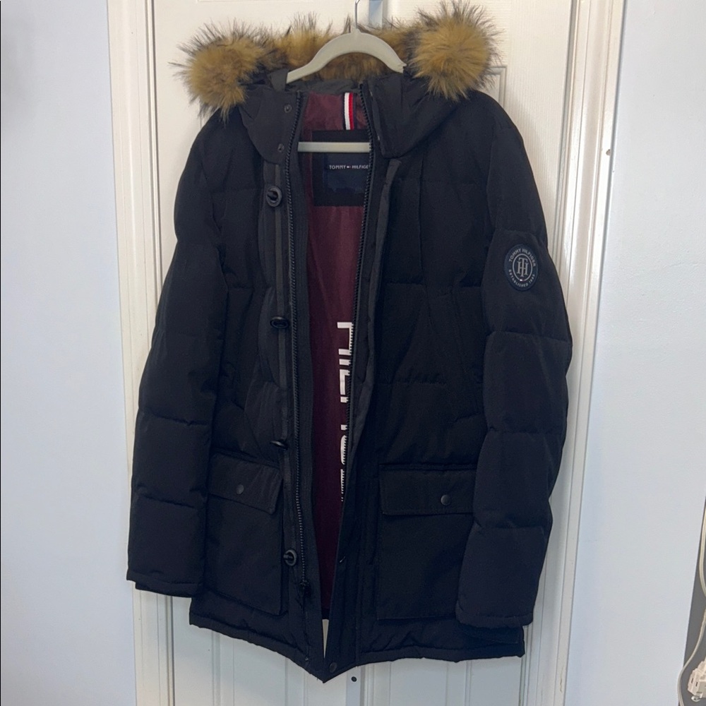 Tommy Hilfiger Men's Arctic Cloth Heavyweight Performance Parka BLACK / Medium - Picture 4 of 12